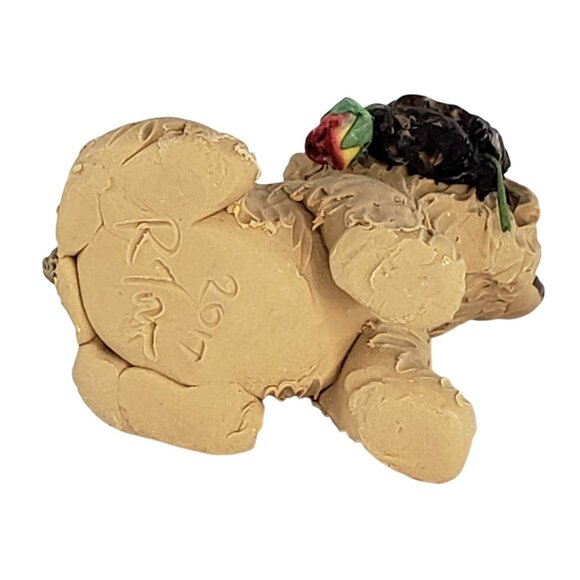 Cairn Terrier Brussels Griffon Rose Figurine By Raquel Torres Furever Clay - Picture 6 of 8